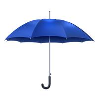 Realistischer blauer Regenschirm vektor