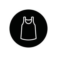 Tanktops Glyphensymbol vektor