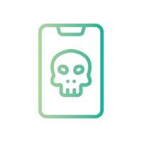 Symbol für mobile Ransomware-Glyphen vektor