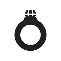 Ring-Glyphe-Symbol vektor