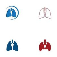 Organ Lunge Logo Illustration Design Vorlage Vektor