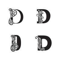Buchstabe d Logo Vorlage Vektor Icon Design