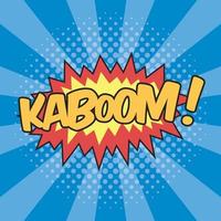 Kaboom-Wortlaut-Soundeffekt für Comic-Sprechblase vektor