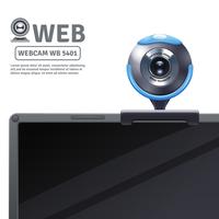Webcam auf Computerillustration vektor