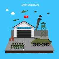 Armee Wochentage Illustration vektor