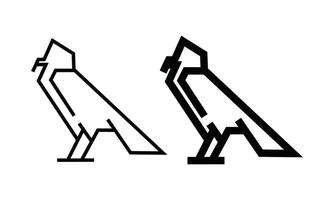långsvansad fågel linje konst vektorillustration isolerad på vit bakgrund. minimal konturikon för enkla djurlogotypkoncept. vektor