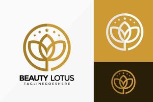 Premium-Luxus-Lotus-Logo-Vektor-Design. Markenidentitätsemblem, Designkonzept, Logos, Logoelement für Vorlage. vektor