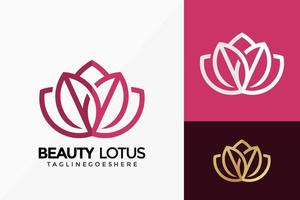 lyxig blomma lotus logotyp vektor design. varumärkesidentitet emblem, designkoncept, logotyper, logotypelement för mall.