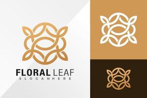 florales Blatt Ornament Logo Design Vektor Illustration Vorlage