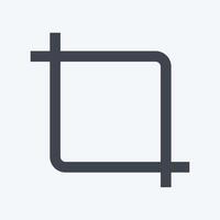 Symbol zuschneiden - Glyphenstil - einfache Illustration, bearbeitbarer Strich vektor