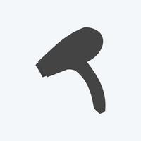 Symbol Fön - Glyphen-Stil - einfache Illustration, bearbeitbarer Strich vektor
