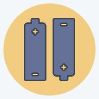 Symbolbatterien - Farbkamera-Stil - einfache Illustration, bearbeitbarer Strich vektor