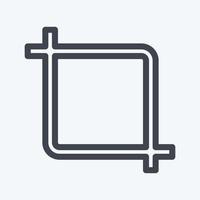 ikon beskärningsfri - linjestil - enkel illustration, redigerbar linje vektor