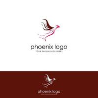 Phönix-Logo-Desain-Vorlage. Ilustrasi vektor