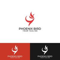 Phoenix-Logo-Design-Vorlage. Vektor-Illustration vektor