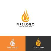 Feuer Flamme Element Vektor Logo Design