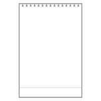 leeres weißes Notizblockblatt für Notizen mit Ringlöchern vektor