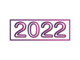 Vektor guten Rutsch ins Neue Jahr 2022. für Broschüren-Design-Vorlage, Karte, Banner. isoliert auf weißem Hintergrund.