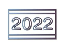 Vektor guten Rutsch ins Neue Jahr 2022. für Broschüren-Design-Vorlage, Karte, Banner. isoliert auf weißem Hintergrund.