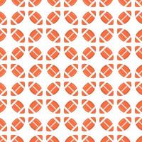 seamless mönster med orange rugby eller amerikansk fotboll bollar platt stil design vektorillustration isolerad på vit bakgrund. rugby - populär sport spel och boll - symbol för det. vektor