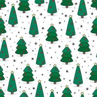 nahtlose Weihnachtsbaum-Muster-Vektor-Illustration. kann für weihnachtsdesign verwendet werden. vektor