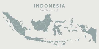 land karta Indonesien sydöstra Asien platt bred bakgrund vektorillustration vektor