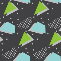 nahtloses Muster im minimalistischen geometrischen Stil. grüne, blaue und schwarze Farben. Retro-Print im Memphis-Stil. abstrakter Doodle-Hintergrund. endloses Design. Druck für Textil, Mode und Dekor vektor