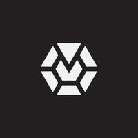 monogram hexagon design vektor