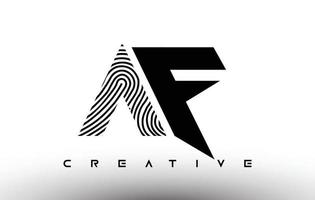 af fingeravtryck zebra brev logotyp design. af logotyp med fingeravtryck kreativ ikon vektor