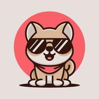 cool hund maskot logotyp vektor