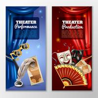 teater banners set vektor