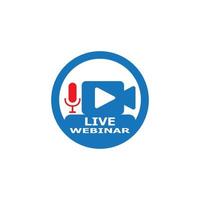 live webinar ikon och symbol mall vektor