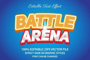 battle arena 3d redigerbar texteffekt vektor