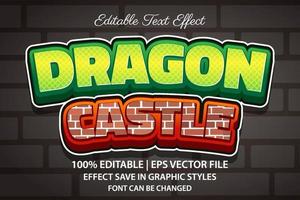 dragon castle 3d redigerbar texteffekt vektor