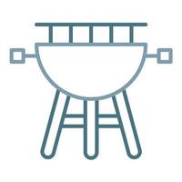 Grilllinie zweifarbiges Symbol vektor