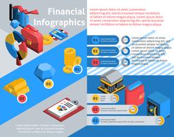 Finanzielle Infografiken isometrisch vektor