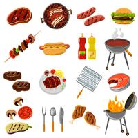 Grill Icons Set vektor