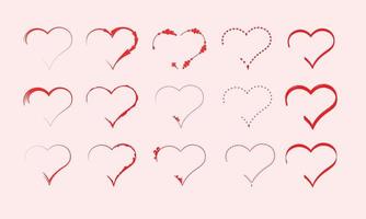 Valentinstag rot und rosa ClipArt-Design-Kollektion Teil zwei vektor