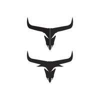 Bull Büffel Kopf Kuh Tier Maskottchen Logo Design Vektor für Sport Horn Büffel Tier Säugetiere Kopf Logo Wild Matador