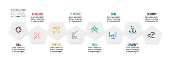 Infografik-Vorlage für das Zeitdiagrammgeschäft. vektor
