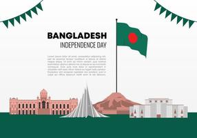 Bangladesch-Unabhängigkeitstag-Hintergrund am 26. März. vektor