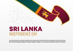 Hintergrund zum Unabhängigkeitstag von Sri Lanka am 4. Februar. vektor