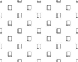 svart linje bok ikonen isolerade sömlösa mönster på vit bakgrund. vektor illustration