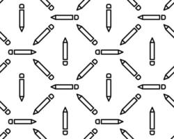 vektor sömlös penna mönster. uppsättning pennor isolerad på vit bakgrund. blyertssilhuetter