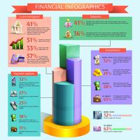 Finansiell infografisk uppsättning vektor