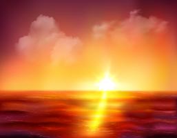 Sonnenaufgang über dem Meer vektor