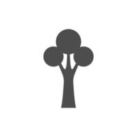 einfaches Baumsymbol auf weißem Hintergrund vektor