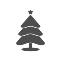 einfaches Weihnachtsbaum-Symbol auf weißem Hintergrund