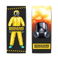 biohazard banners set vektor