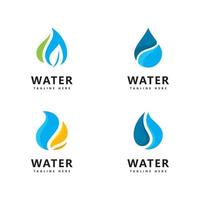 blaues Wassertropfen-Logo-Symbol-Vektor-Design
